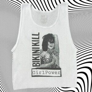 Bikini Kill Girl Power Unisex Cropped Tank